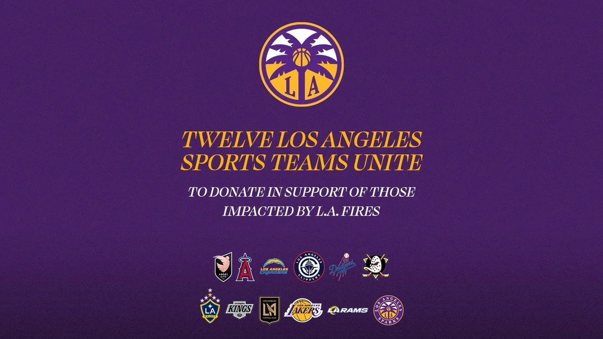 Solidarité sportive à Los Angeles : une coalition de franchises mobilise 8 millions de dollars pour les victimes des incendies