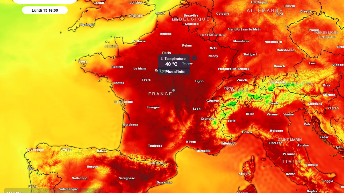 Alerte canicule : des pics à 40°C attendus dans l'Ouest et une vigilance prolongée jusqu'au 14 juillet